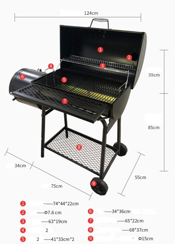 Bếp nướng than là lựa chọn lý tưởng cho những buổi nướng BBQ ngoài trời. Bếp thiết kế chắc chắn, giữ nhiệt tốt, lửa cháy đều giúp món ăn thơm ngon hơn. Phù hợp dùng tại gia đình, quán ăn, hoặc mang theo khi cắm trại, picnic.